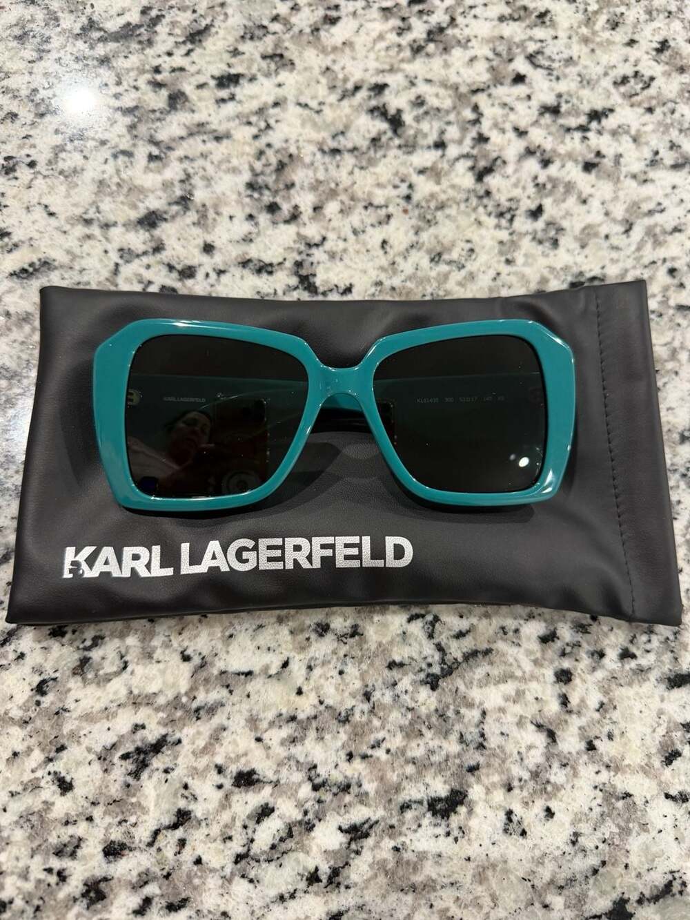 Karl Lagerfeld KL6140S Teal Geometric Sunglasses 53-17-140